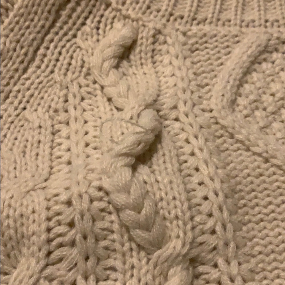 Taupe Braided Cable Sweater - Picture 4 of 5